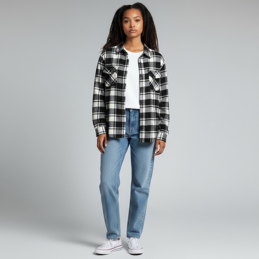 GAP Monochrome Plaid Shirt